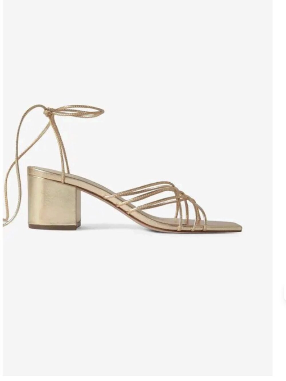 PORTE & PAIRE Metallic Leather Sandals Size 9 - Picture 5 of 13